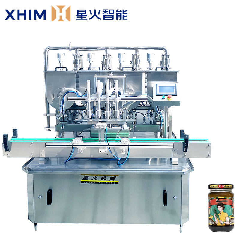 全自動四頭醬料灌裝機(jī)-活塞式灌裝機(jī)械