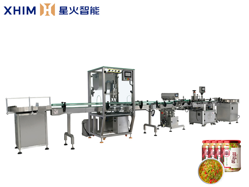 雙頭顆粒醬灌裝生產(chǎn)線-自動(dòng)化醬料灌裝