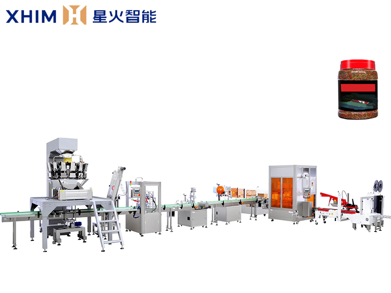 全自動(dòng)組合秤灌裝生產(chǎn)線-大型顆粒灌裝